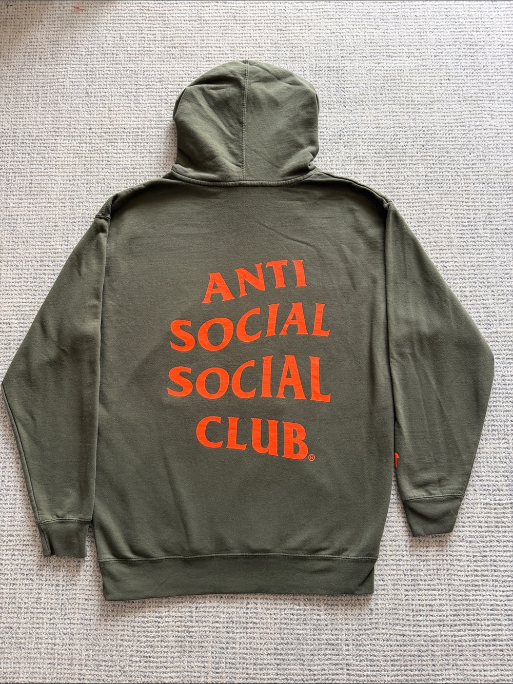 Anti Social Social Club x Undefeated Paranoid Green Pullover Hoodie L SS4500P